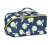 Yoogain Rose Lime Green e Navy Blue Makeup Bags con divisori Borsa cosmetica leggera per borsa verticale autoportante