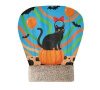 Yoogain Sacca per gatti neri di Halloween, per gatti da interni, per cani di piccola taglia, coccole per il freddo, morbido peluche semichiuso