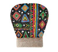 Yoogain Sacco a pelo per gatti con linee colorate bohémien, per interni e cuccioli, nascondiglio per animali domestici, sacco per il freddo, morbido peluche avvolgente semicircolare