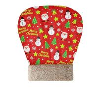 Yoogain Sacco a pelo per gatti con pupazzo di neve e Babbo Natale, verde e rosso, per gatti, cuccioli, rifugio per la stagione fredda, comodo involucro semi-chiuso