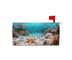 Yoogain Scenario sottomarino Pesce Stella Immagine Decorativa Coperture per cassette postali per l'inverno Carino Patriottico Copertura magnetica di Dimensioni standard para buzon