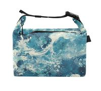Yoogain Spray Blu Stile Costiero Natura Bambini Isolato Lunch Bag Signora Tote Bag per Parco Divertimenti