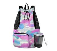 Yoogain Sun Blue Purple Vaporwave Style Escursionismo Coulisse Zaino Camp Bag Con Tasche Pull String Bag Impermeabile