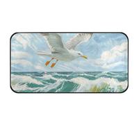 Yoogain Tappeto a pelo basso con gabbiano che vola sopra l'oceano, 99 x 50,8 cm