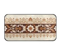 Yoogain Tappeto antiscivolo retrò Bobo floreale a righe 99,1 x 50,8 cm