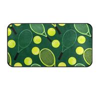 Yoogain Tappeto verde con palline da tennis, 99 x 50 cm