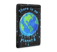 Yoogain There Is No Planet B Dripping Paint Art portafoglio sottile da uomo in pelle con slot per contanti RFID blocco portafoglio per carte per uomini e donne