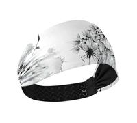 Yoogain Tradictional Cinese Inchiostro Pittura Dente di Leone Ash Antiscivolo? Fasce spesse Elastiche per il sudore per la testa per lavare il viso Ciclismo Pallavolo lavaggio viso