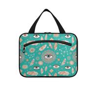Yoogain Verde Bohemian Dreamcatcher Piuma appeso viaggio trucco borsa con gancio, designer espandibili borse da toilette per gli elementi essenziali per le donne viaggio cartera para maquillaje L