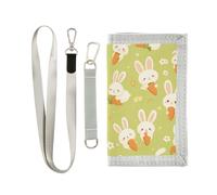 Yoogain Verde Carino Conigli Cartoon borsa per donna minimalista borsa con cordino, verde, carino, conigli, cartone animato, 1 size, Moda