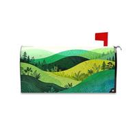 Yoogain Verde Gradiente Foreste Decorativo Magnetico Della Copertura Della Cassetta Postale per Patricks Carino Natale Della Copertura Della Cassetta Postale di Formato Standard para buzon