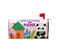 Yoogain Welcome Home Cartoon Panda House Rosa Decorativo Casella Postale Coperture Magnetiche per Patricks Fun Pasqua Casella Postale Coperture Magnetiche Dimensioni Standard Caja de correos