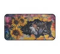 Yoogain Wolf Breaking Through The Wall Flower1 tappeto a pelo basso 99,1 x 50,8 cm