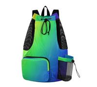 Yoogain Y2k, zaino con coulisse color arcobaleno, borsa da palestra e nuoto, con tasca per bottiglia d'acqua, zaino da tirare con cordino, impermeabile