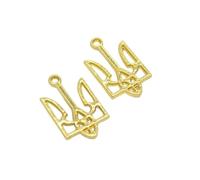 Yooghuge 100 ciondoli a forma di simbolo ucraino, regali ispirati all'Ucraina, gioielli commemorativi per amici, famiglia, regalo di compleanno, gioielli per donne e uomini, Misura unica, come