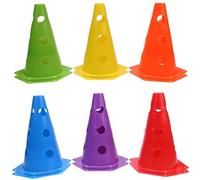 Yooghuge 12/18Pcs Agilità Cono di Calcio Formazione Maker Secchio Campo Pattinaggio Marcatore di Allenamento di Calcio Marker Ostacolo Cono Calcio Maker Secchio Per Sport Strumento di Cal