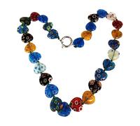Yooghuge Collana di perline di vetro alla moda unica collana di perline di vetro portatile accessorio catena clavicola per le donne alla moda perline, Misura unica, come descritto, come descritto