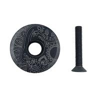 Yooghuge Copertura superiore dello stelo della bicicletta in lega di alluminio con vite Tappo del tubo superiore della bici Copertura dello stelo della forcella anteriore Forniture per biciclette