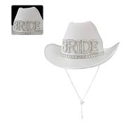 Yooghuge Elegante cappello da sposa perle Lettera copertura testa accessorio da sposa per cerimonia nuziale fotografia puntelli parasole cappello donna coda di cavallo