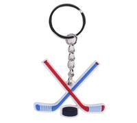 Yooghuge Portachiavi alla moda con ciondolo a forma di hockey su ghiaccio, stile cartone animato, sport invernali, portachiavi per auto, decorazione per borse