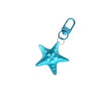 Yooghuge Portachiavi colorato stella marina ciondolo stella marina portachiavi fascino borsa supporto auto decorazione borsa regalo alla moda supporto multicolore, Blu, Taglia unica