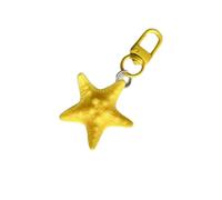 Yooghuge Portachiavi colorato stella marina ciondolo stella marina portachiavi fascino borsa supporto auto decorazione borsa regalo alla moda supporto multicolore, Giallo, Taglia unica