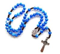 Yooghuge Rosario cattolico collana appeso fascino decorazione forniture per donne uomini chiesa meditazione partito forniture