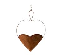 Yooghuge Vasi di fiori del gancio della pianta del metallo di forma del cuore antico per la piantatrice d'attaccatura dell'interno ed all'aperto con il gancio per il vaso della pianta
