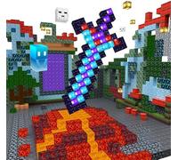 YOOHBERRYS Costruzioni Magnetiche per Bambini 200 PCS 2CM, Giochi Cubi Magnetici Luminose con LED, Blocchi Magnetici Building Blocks Giocattoli Montessori per Bambini 3 4 5 6 7 8 9 Anni (Spada)