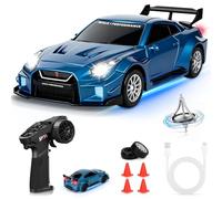 YOOHBERRYS RC Auto Drift Pro, 1:43 Macchina Telecomandata Drift, Mini Drift Car, Micro Macchina Telecomandata con Giroscopi, Luce LED, 15km/h, Auto Giocattolo per Bambini di 15 Anni (Blu)