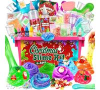 YOOHBERRYS Slime per Bambini, Crea Kit Slime Fluffy, Un Set per Creare Slime a Tema Natale con 6 Colori, 3 Profumazioni e Decorazioni a Tema Natale, DIY Regalo per Bambini di 6+ Anni