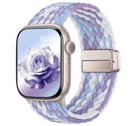 Yoohoo Cinturini Compatibile con Apple Watch 49mm 46mm 45mm 44mm 42mm 41mm 40mm 38mm, Magnetico Nylon Solo Loop per iWatch 11 10 9 8 7 6 5 4 3 2 1 Ultra SE 3 2 1, Cinturino Intrecciato Elastico