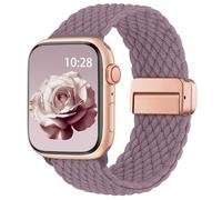 Yoohoo Cinturini Compatibile con Apple Watch 49mm 46mm 45mm 44mm 42mm 41mm 40mm 38mm, Magnetico Nylon Solo Loop per iWatch 11 10 9 8 7 6 5 4 3 2 1 Ultra SE 3 2 1, Cinturino Intrecciato Elastico