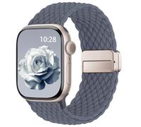 Yoohoo Cinturini Compatibile con Apple Watch 49mm 46mm 45mm 44mm 42mm 41mm 40mm 38mm, Magnetico Nylon Solo Loop per iWatch 11 10 9 8 7 6 5 4 3 2 1 Ultra SE 3 2 1, Cinturino Intrecciato Elastico