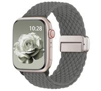 Yoohoo Cinturini Compatibile con Apple Watch 49mm 46mm 45mm 44mm 42mm 41mm 40mm 38mm, Magnetico Nylon Solo Loop per iWatch 11 10 9 8 7 6 5 4 3 2 1 Ultra SE 3 2 1, Cinturino Intrecciato Elastico