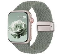 Yoohoo Cinturini Compatibile con Apple Watch 49mm 46mm 45mm 44mm 42mm 41mm 40mm 38mm, Magnetico Nylon Solo Loop per iWatch 11 10 9 8 7 6 5 4 3 2 1 Ultra SE 3 2 1, Cinturino Intrecciato Elastico