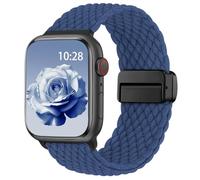 Yoohoo Cinturini Compatibile con Apple Watch 49mm 46mm 45mm 44mm 42mm 41mm 40mm 38mm, Magnetico Nylon Solo Loop per iWatch 11 10 9 8 7 6 5 4 3 2 1 Ultra SE 3 2 1, Cinturino Intrecciato Elastico