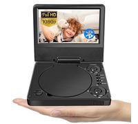YOOHOO - Lettore DVD portatile Bluetooth da 9,5", con schermo HD da 7,5", per bambini, in viaggio, per poggiatesta auto, per tutte le regioni, riproduzione di tutti i formati MKV/MP4/WAV/AVI/MP3/CD