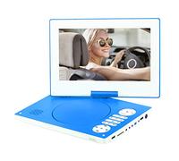 YOOHOO Lettore DVD portatile da 12,5 pollici con schermo girevole HD da 10,5 pollici a 270° con batteria ricaricabile adattatore CA supporta tutte le regioni, multi regione, lettori DVD per auto per