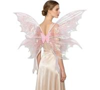 YOOJIA Ali Fata Halloween Accessori Abbigliamento Con Farfalla Le Fate | Comodo E Facile Indossare,Bagliore,Ali Farfalla Leggere,Rave,Carnevale,Costume In Maschera,Per Halloween,Lolita,Festa