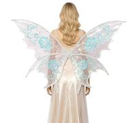 YOOJIA Ali Fata Halloween Accessori Abbigliamento Con Farfalla Le Fate | Comodo E Facile Indossare,Bagliore,Ali Farfalla Leggere,Rave,Carnevale,Costume In Maschera,Per Halloween,Lolita,Festa
