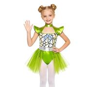 YOOJIA Bambini Costume Aliena Alieni Di Per Ragazze Alieno Bambine Spaziale | Vestito Tutù Con Maniche Ad Aletta,Bodysuit,Body La Danza,Festa Tematica,Natale,Il Carnevale,Festival,Feste Di Compleanno