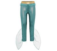 YOOJIA Costume Principessa Carnevale Natale Bambino Ragazza Abiti Di Halloween Pantaloni A Gamba Larga Stampato Leggings Tinta Unita 5-16 Anni Verde menta 7-8 anni
