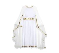 YOOJIA Costume Vergine Maria Per Ragazza Bambini Vestito Con Mantello Costume Da Festa Di Halloween Costume Dea Greca Bianco 13-14 anni