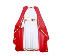 YOOJIA Costume Vergine Maria Per Ragazza Bambini Vestito Con Mantello Costume Da Festa Di Halloween Costume Dea Greca Rosso 5-6 anni