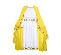 YOOJIA Costume Vergine Maria Per Ragazza Bambini Vestito Con Mantello Costume Da Festa Di Halloween Costume Dea Greca Giallo 11-12 anni