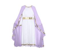 YOOJIA Costume Vergine Maria Per Ragazza Bambini Vestito Con Mantello Costume Da Festa Di Halloween Costume Dea Greca Viola 15-16 anni