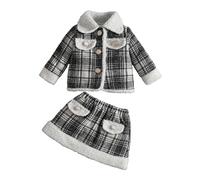 YOOJIA Neonato Neonato Set Di Vestiti Eleganti E Formali Per Feste Principesse Bambini Ragazze In 2 Pezzi Fotografia, grigio, 12-18 Mesi