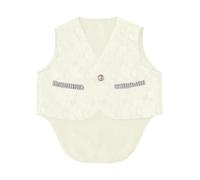 YOOJIA Top Gentiluomo Senza Maniche Elegante Gilet Stampato Vintage Medievale Per Il Bambino Cena Di Gala Festa Halloween 0-18 Mesi, avorio, 0-3 Mesi