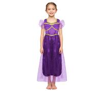 YOOJIA Tuta Principessa Per Ragazza Bambino, Vestito Principessa Araba Costume Halloween Collant Con Paillettes Abiti Da Gioco Di Ruolo 5-16 Anni Viola 13-14 anni